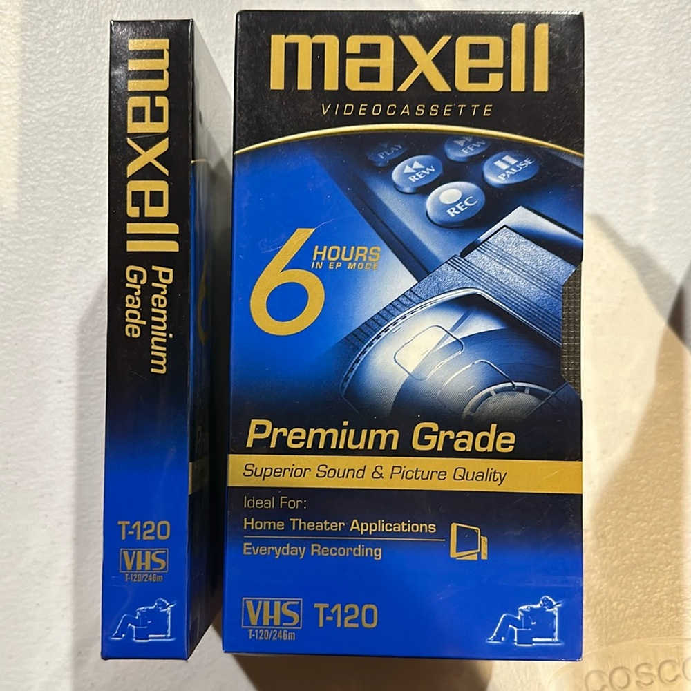 Maxwell Premium Grade VHS T-130 tapes